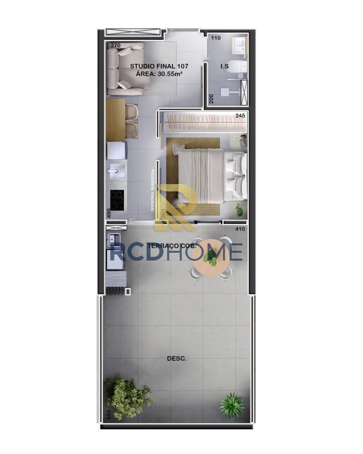 Apartamento, 1 quarto, 28 m² - Foto 8