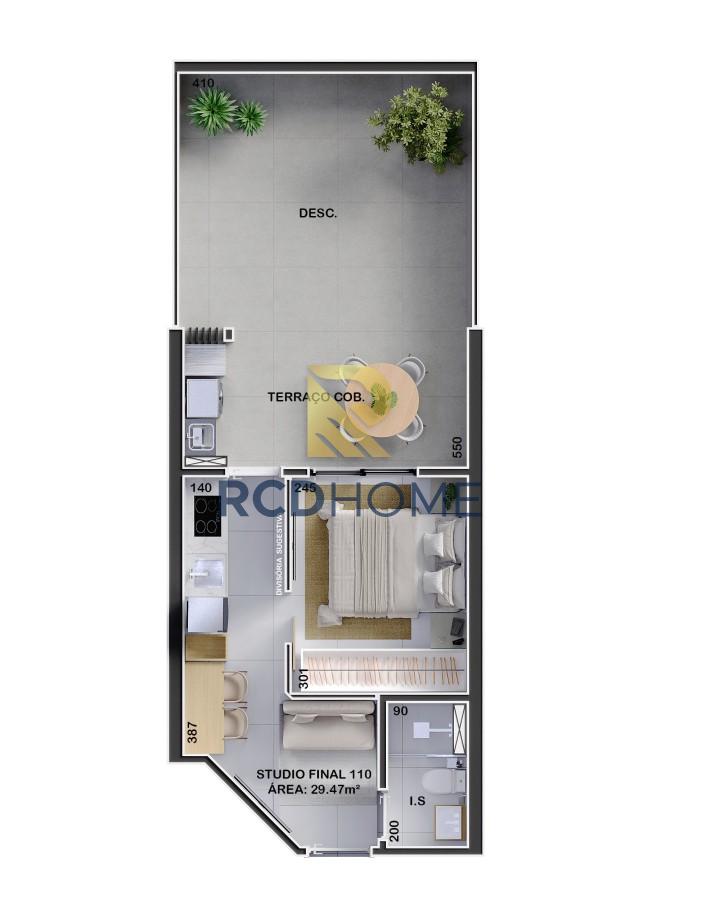 Apartamento, 1 quarto, 28 m² - Foto 9